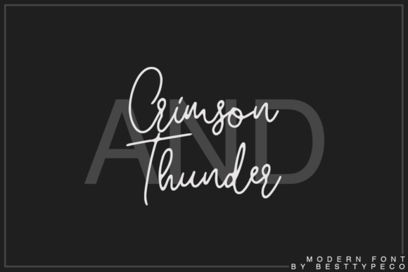 Crimson and Thunder Handwritten Font for Crafters