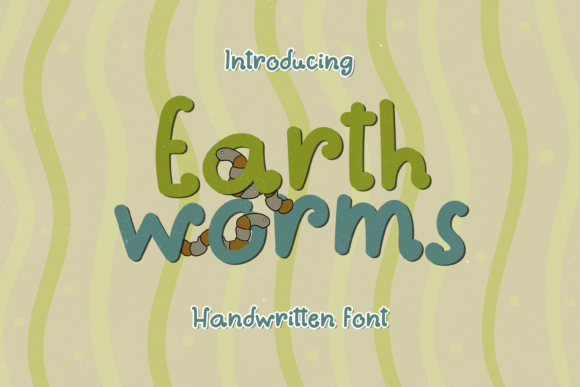Earthworms Font: Playful Handwritten Style for Crafters