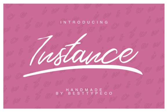 Instance: A Brushed Handwritten Font for Editorial Design
