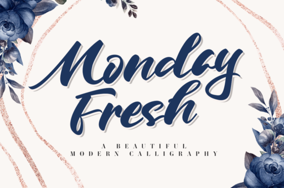 Monday Fresh: A Modern Script Typeface for Editorial Design